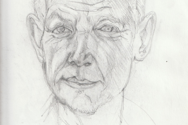 dessin portrait crayon