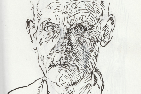 dessin portrait encre du chine