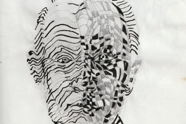 étude portrait encre de chine.2