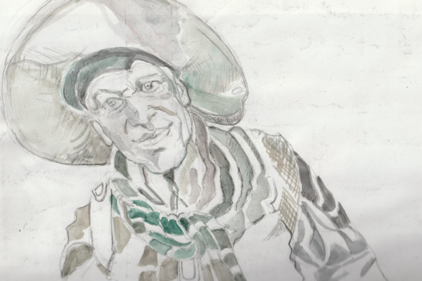 portrait gouache pirate