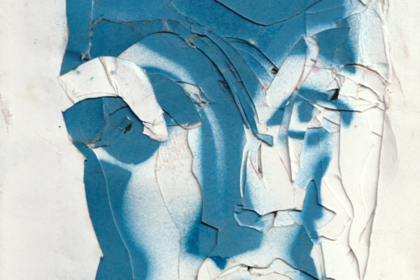 portrait spray découpage