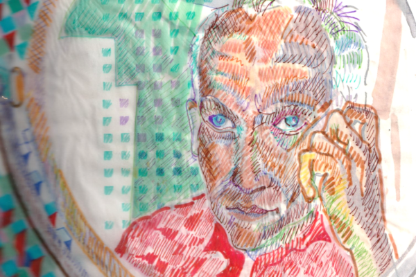 portrait technique mixte