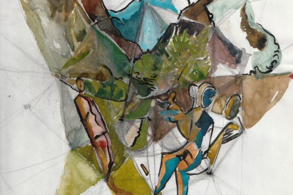 étude aquarelle dance in the montain.1