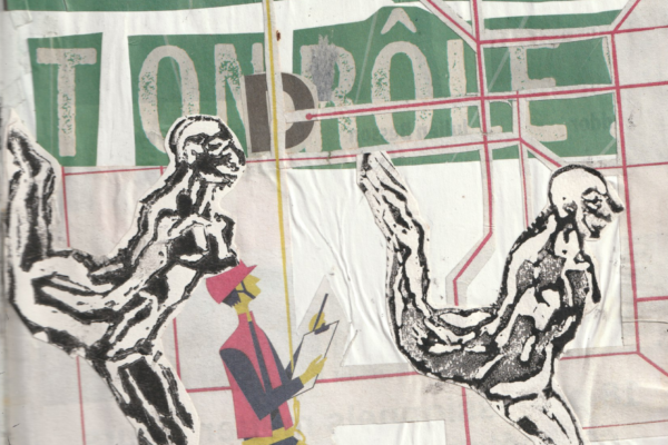 prend ton drôle collage gravure